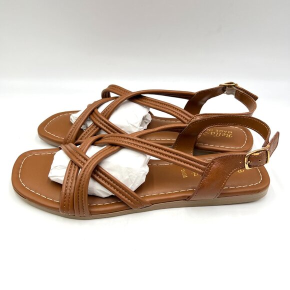 Bella Vita Womens Size 9.5 Ilo Brown Tan Leather Strappy Sandals Shoes - Picture 6 of 14